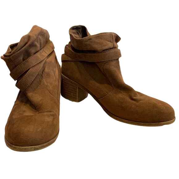 American eagle slouch shoes ankle booties size 8 brown 2” heel - Picture 2 of 9